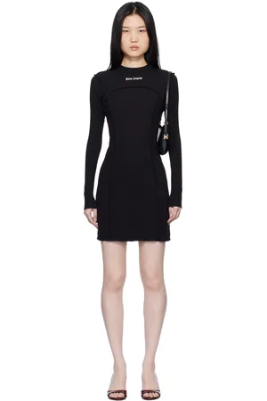 Palm Angels Black Logo Rib Minidress