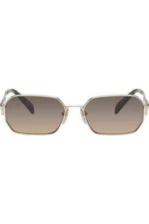 Prada Gold Triangle Logo Sunglasses