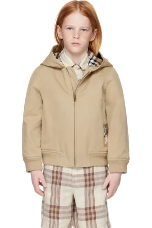 Burberry Kids Beige Check Label Jacket