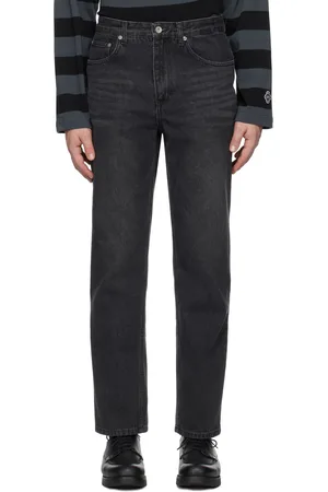 UNIFORM Black 5P Straight Jeans