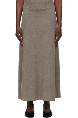 Lisa Yang Taupe Dolly Maxi Skirt