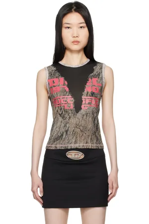 Diesel Gray & Black T-Melya Tank Top