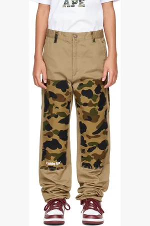 BAPE Kids Khaki 1st Camo Painter Trousers