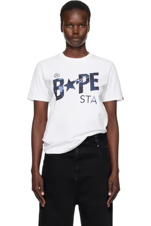 BAPE White Color Camo STA Logo T-shirt