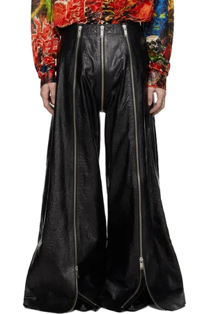LU’U DAN Black Flight Leather Pants