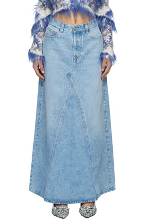 Diesel Blue De-Pago Denim Maxi Skirt
