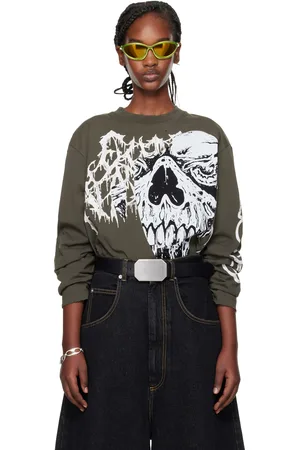 LU’U DAN Gray Long Sleeve T-shirt