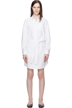 Kenzo White Paris Kimono Sleeve Shirt Minidress