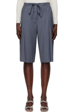 Deiji Studios Navy Wool Shorts