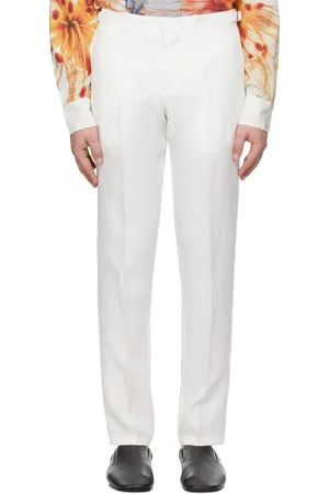 Orlebar Brown White Griffon Italian Linen Trousers
