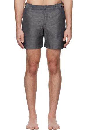 Orlebar Brown Gray Bulldog Linen Swim Shorts