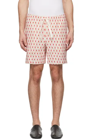 Orlebar Brown Off-White & Red Alex Shorts