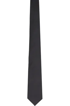 Bottega Veneta Black Silk Twill Tie