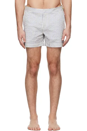 Orlebar Brown White & Navy Setter Swim Shorts
