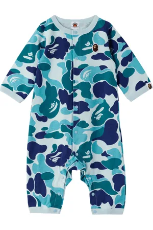 BAPE Baby Blue ABC Camo Romper