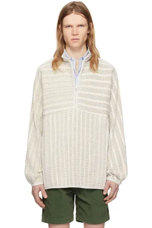 Pilgrim Off-White Mosley Inlay Popover Sweater