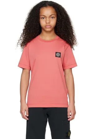 Stone Island Kids Red 20147 30/1 Cotton Jersey T-shirt