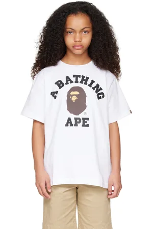 BAPE Kids White College T-shirt