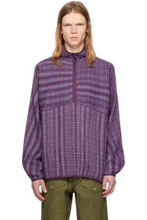 Pilgrim Purple Mosley Inlay Popover Sweater