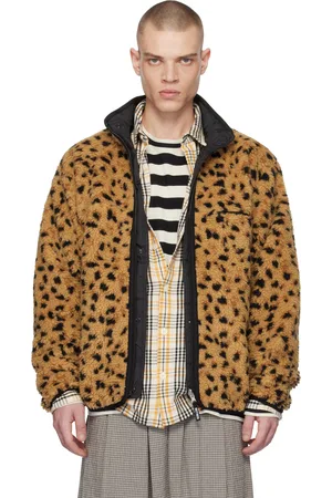 Wacko Maria Leopard Boa Fleece Reversible Jacket