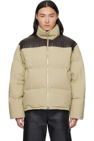 Bottega Veneta Taupe Frosted Poplin Puffer Jacket