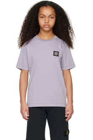 Stone Island Kids Purple 20147 30/1 Cotton Jersey T-shirt