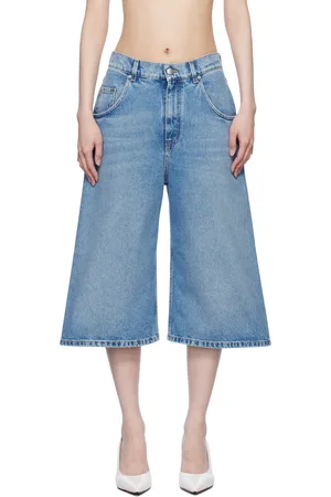 Stella McCartney Blue Vintage Wash Denim Shorts