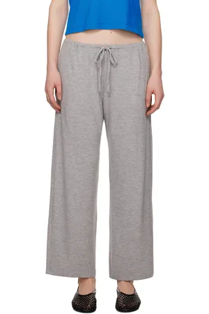 Leset Gray Lauren Crop Drawstring Lounge Pants