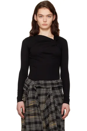 JUUN.J Black Twist Long Sleeve T-shirt