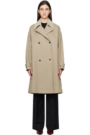 Rohe Beige Suede Collar Garden Trench Coat