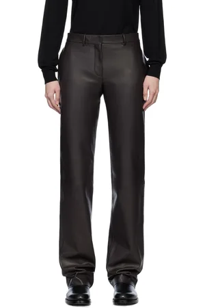 The Row Brown Selviese Leather Pants