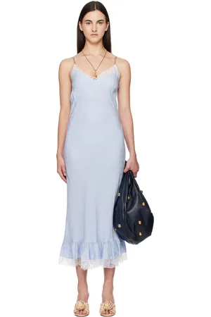 Moschino Blue Tailored Twist Maxi Dress