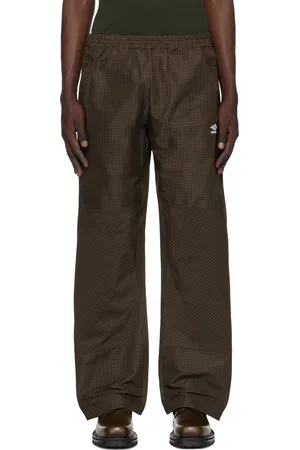 Umbro Brown Mini Check Double Knee Trousers