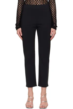 Rohe Black Cigarette Scuba Trousers