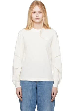 Moncler White Rubber Logo Patch T-shirt