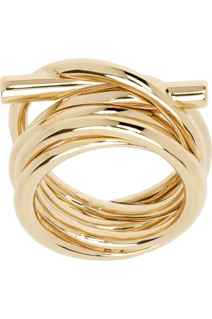 Salvatore Ferragamo Gold Gancini Ring