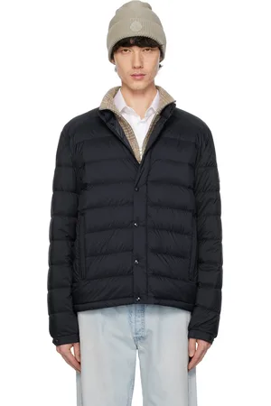 Moncler Navy Selves Short Down Jacket
