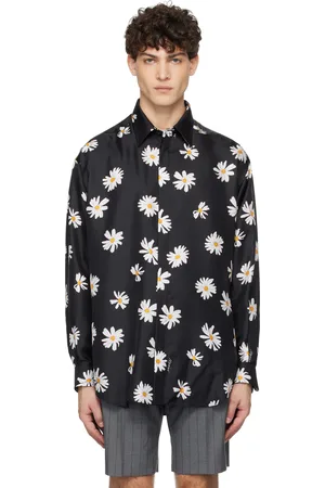 Moschino Black Twill Allover Daisy Shirt