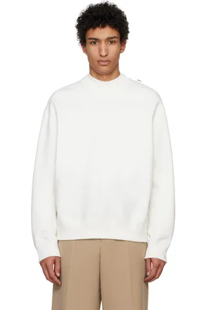 Jil Sander White Logo Flag Shoulder Sweatshirt