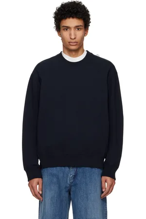 Jil Sander Navy Logo Flag Shoulder Sweatshirt