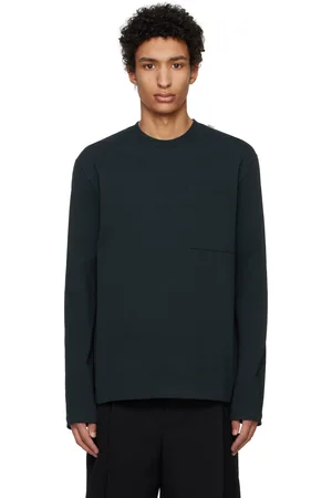 Jil Sander Navy Logo Flag Long Sleeve T-shirt
