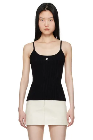 Courrèges Black Reedition Knit Tank Top