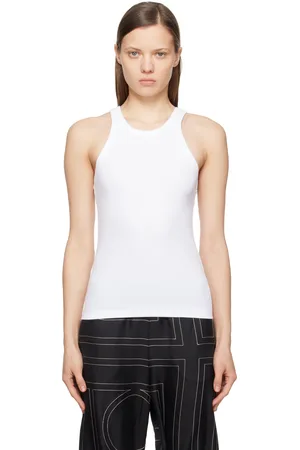 Totême White Curved Rib Tank Top