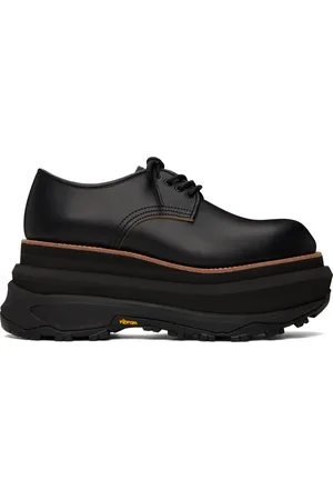 SACAI Black Leather Oxfords