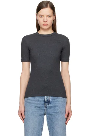 Totême Gray Classic Rib T-shirt
