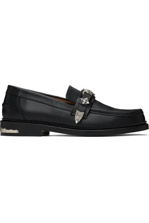 TOGA VIRILIS SSENSE Exclusive Black Saffiano Leather Loafers