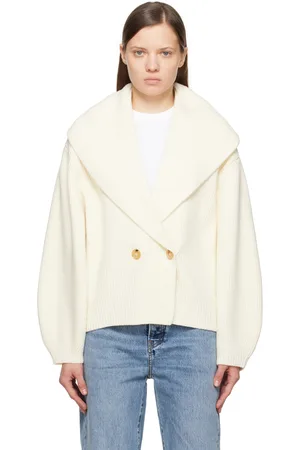 Totême Off-White Shawl-Lapel Cardigan