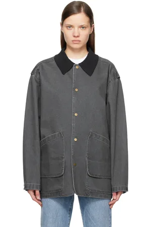 LE 17 SEPTEMBRE Gray Knit Collar Field Jacket