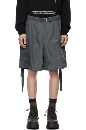 SACAI Blue Nylon Twill Shorts