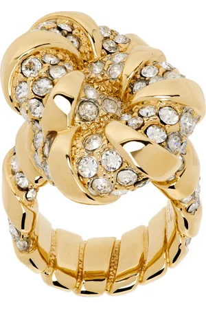 Lanvin Gold Rhinestone Mélodie Ring